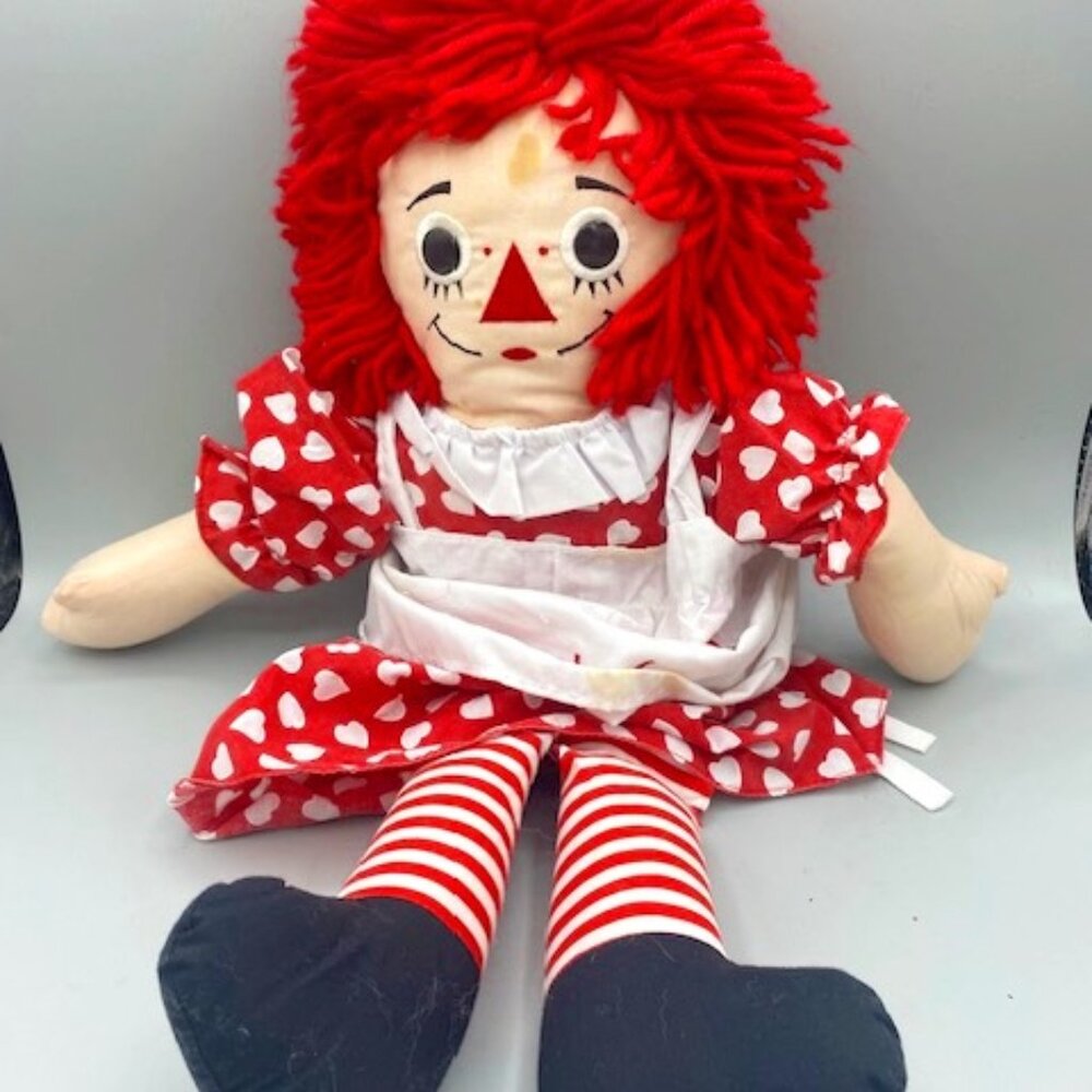 Classic Rag Doll with Red Hair and Heart Dress